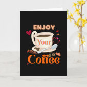 Geniet van je koffie kaart (Gele Bloem)