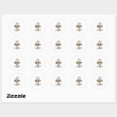 Geniet van je koffie ronde sticker (Vel)