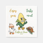 Geniet van je lekkere maaltijd servet (Voorkant)