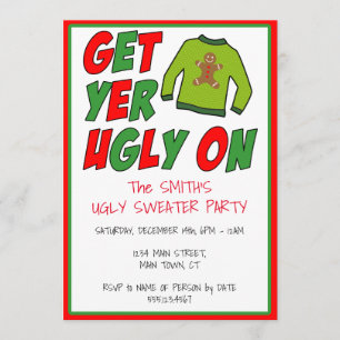 Geniet van je lelijke kerstmis met je zwetende oge kaart