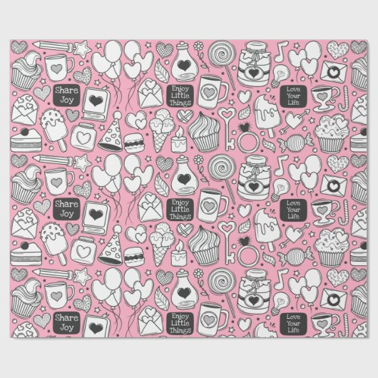 Geniet van je leven cadeaupapier (Vlak)