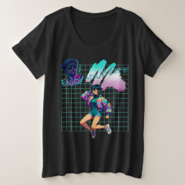 Geniet van je leven grote maat t-shirt