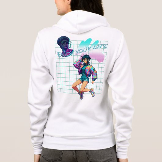 Geniet van je leven hoodie (Achterkant)