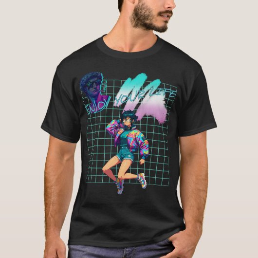 Geniet van je leven t-shirt (Voorkant)