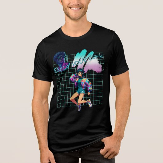 Geniet van je leven Tri-Blend shirt (Voorkant)