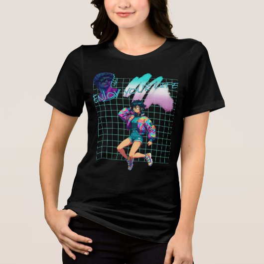 Geniet van je leven Tri-Blend shirt (Voorkant)
