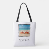 Geniet van je leven - Two Crabs Beach Tote Bag (Achterkant)