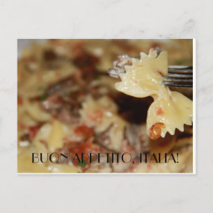 Geniet van je maaltijd in het Italiaans Briefkaart