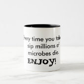 Geniet van je microben tweekleurige koffiemok (Center)