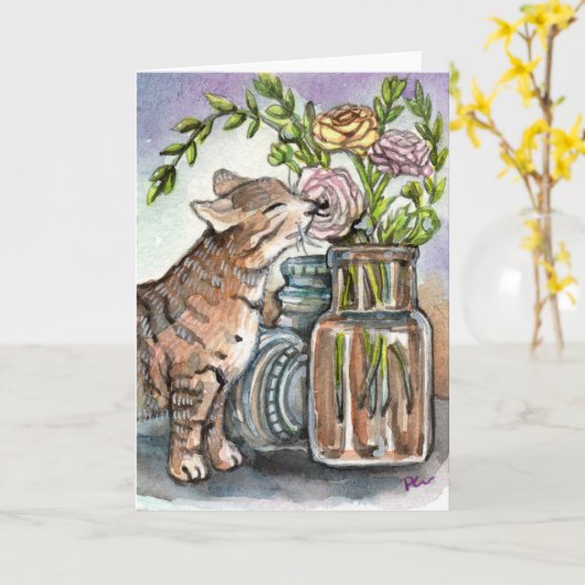 Geniet van je moment kaart (Gele Bloem)