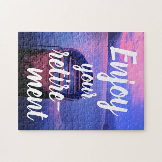 Geniet van je ouderdomsrust in het Tranquil Lake Legpuzzel (Horizontaal)