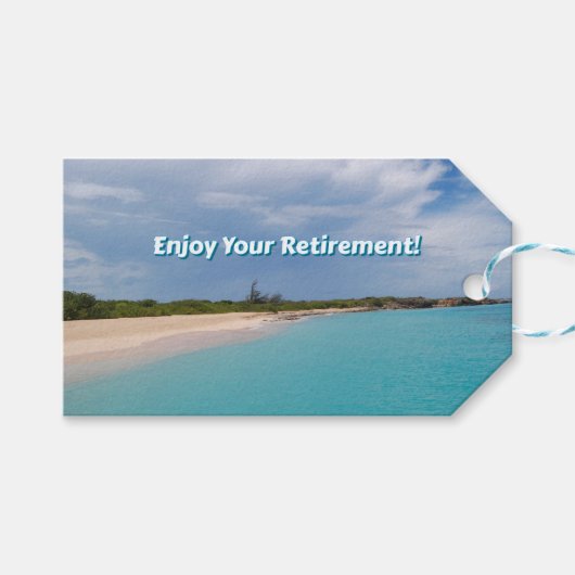 Geniet van je pensioen cadeaulabel (Voorkant (Horizontaal))