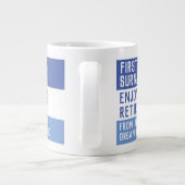 Geniet van je pensioen - grote koffiekop (Achterkant)