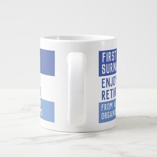 Geniet van je pensioen - grote koffiekop (Achterkant)