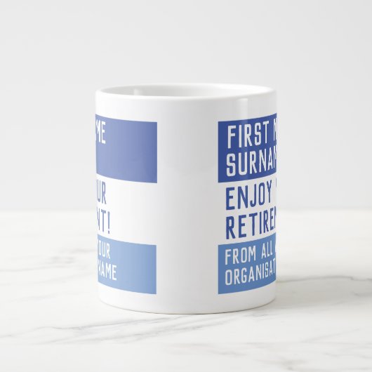 Geniet van je pensioen - grote koffiekop (Voorkant)