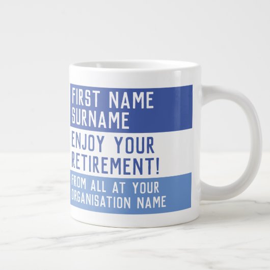 Geniet van je pensioen - grote koffiekop (Rechts)