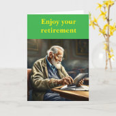 Geniet van je pensioen. kaart (Gele Bloem)