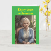 Geniet van je pensioen. kaart (Gele Bloem)