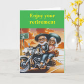 Geniet van je pensioen. kaart (Gele Bloem)