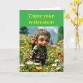 Geniet van je pensioen. kaart (Gele Bloem)