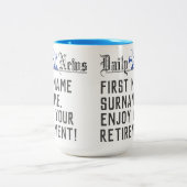 Geniet van je pensioen - Mok met twee-toonaangeven (Center)