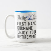 Geniet van je pensioen - Mok met twee-toonaangeven (Links)