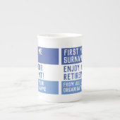 Geniet van je pensioen - porselein kop (Voorkant)