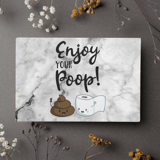 Geniet van je poep Funny Bathroom Humor Gastenboek