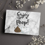 Geniet van je poep Funny Bathroom Humor Gastenboek<br><div class="desc">Voeg een vleugje humor toe aan uw badkamer met dit hilarische gastenboek! Met de brutale zin "Enjoy Your Poop" is dit unieke en grappige ontwerp perfect voor het vastleggen van berichten, grappen en doodles van je gasten. Een leuke en onconventionele gespreksstarter die zeker een glimlach op ieders gezicht zal brengen....</div>