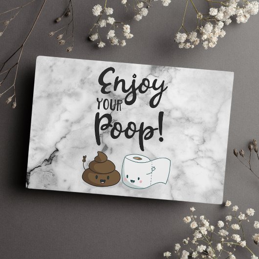Geniet van je poep Funny Bathroom Humor Gastenboek