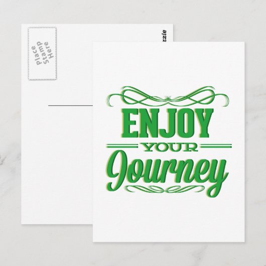 Geniet van je reis briefkaart (Voorkant / Achterkant)