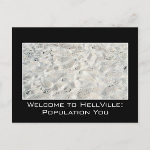 Geniet van je reis naar de hel briefkaart