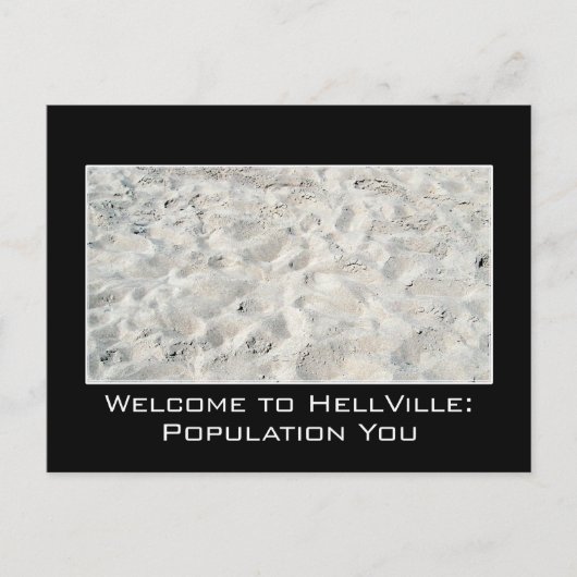 Geniet van je reis naar de hel briefkaart (Voorkant)