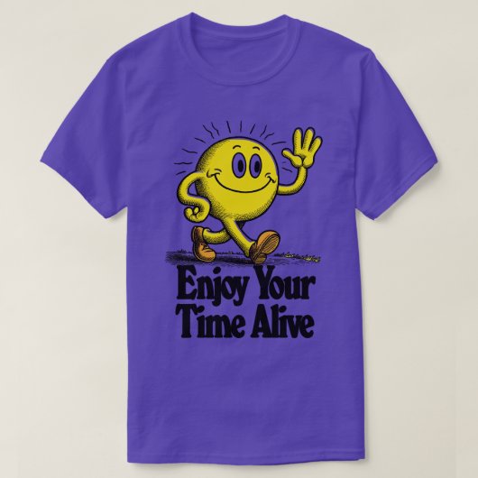 Geniet van je tijd levend t-shirt (Design voorkant)