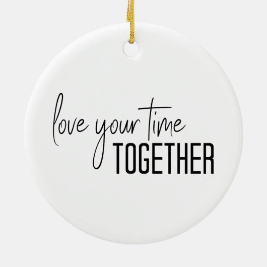 Geniet van je tijd samen keramisch ornament (Achterkant)