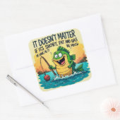 Geniet van je unieke charme: vierkante sticker (Envelop)