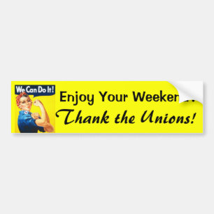 Geniet van je weekend? Bumpersticker