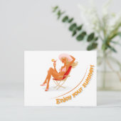 Geniet van je zomer briefkaart (Staand voorkant)