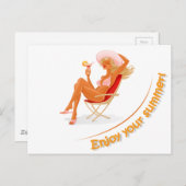 Geniet van je zomer briefkaart (Voorkant / Achterkant)
