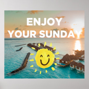 Geniet van je zondag poster