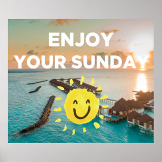 Geniet van je zondag poster