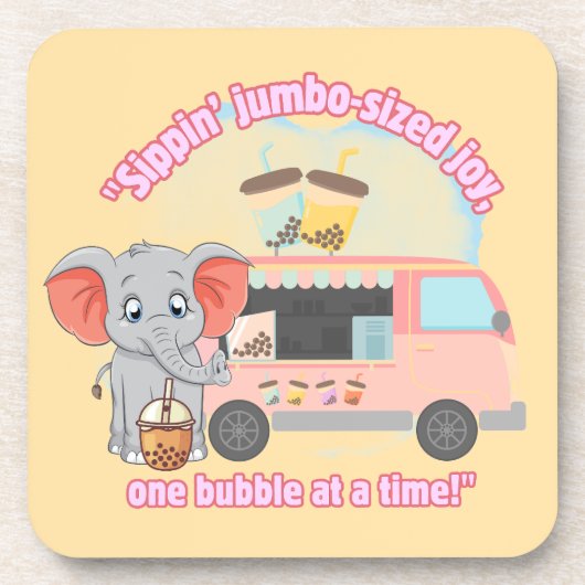 Geniet van jumboformaat, één bubbel tegelijk bier onderzetter (Voorkant)