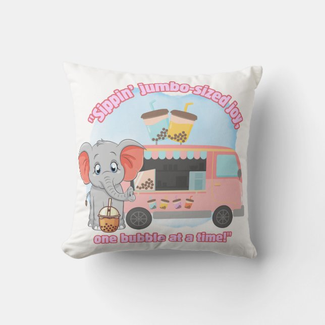 Geniet van jumboformaat, één bubbel tegelijk kussen (Voorkant)