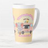 Geniet van jumboformaat, één bubbel tegelijk latte mok (Rechterhoek)