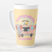 Geniet van jumboformaat, één bubbel tegelijk latte mok (Linkerhoek)