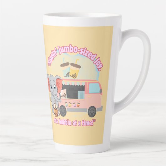 Geniet van jumboformaat, één bubbel tegelijk latte mok (Rechts)