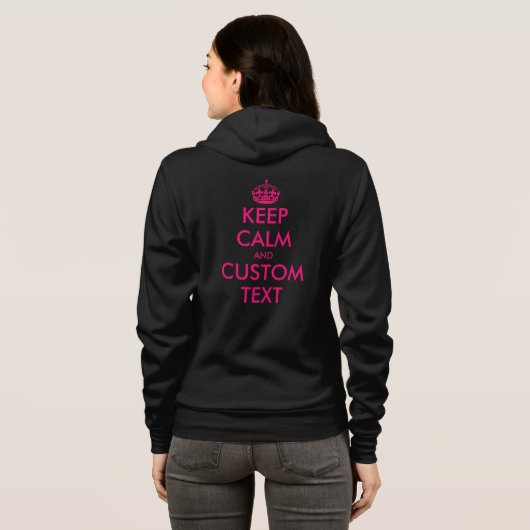 Geniet van kalm rustige ritssluiting voor vrouwen hoodie (Achterkant volledig)