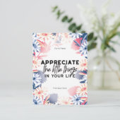 Geniet van kleine citaten briefkaart (Staand voorkant)