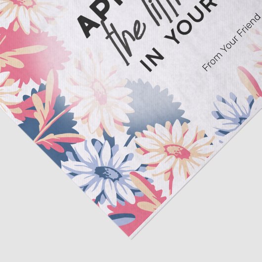 Geniet van kleine citaten tissuepapier (Detail)