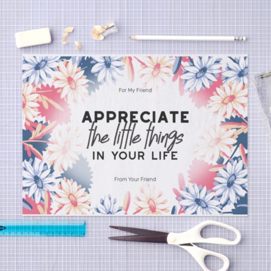 Geniet van kleine citaten tissuepapier (Craft)